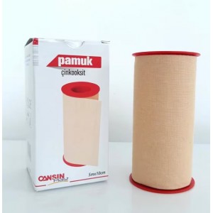 CANSINPLAST ÇİNKOOKSİT TIBBI PAMUK FLASTER 5MT*10CM CANSINPLAST ÇİNKOOKSİT TIBBI PAMUK FLASTER 5MT*10CM